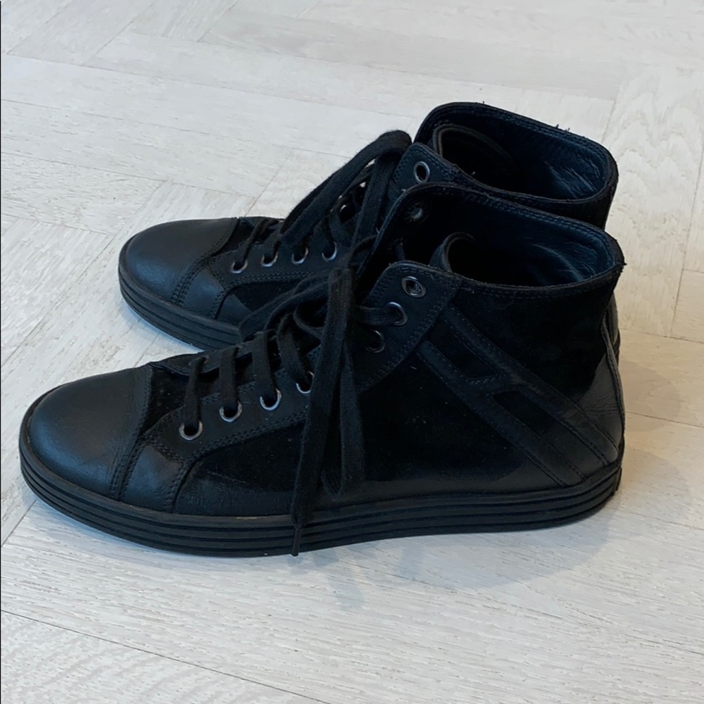 Hogan Rebel Black Men’s High Top Sneakers size 7.5 - Picture 5 of 6
